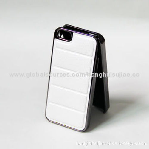 Luxury Fashionable Horizontal Grain Protective Holster for iPhone 5/5S, Plating Stick Skin